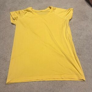 Lululemon  swiftly tech short sleeve, size 12, yellow/gold